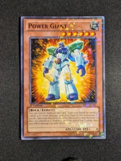Yugioh - Power Giant BP02-EN091 1st Edition Mosaic Rare NM - Image 1