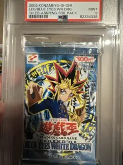 Yu-Gi-Oh Cards - Blue Eyes White Dragon Booster Pack *1st Edition* PSA 9 Mint - Image 1