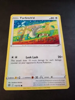Pokemon Brilliant Stars Farfetch'd Common Card 115/172 NM - Image 1