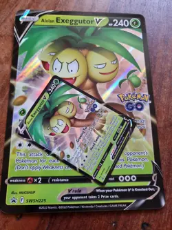 Pokemon Go Cards Alolan Exeggutor V Swsh225 both cards - Image 1