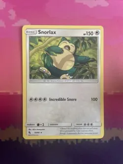 Pokemon Card Snorlax Hidden Fates Rare 50/68 Near Mint - Image 1