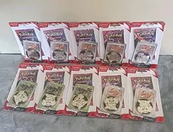 LOT OF 10 Pokemon Destined Rivals FACTORY SEALED Blister Packs w/Promo Card+Coin - Image 1