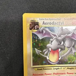 Pokemon TCG English LP Aerodactyl 1/62 Fossil Holo Rare Vintage Card WOTC - Image 4