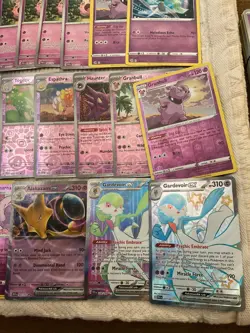 TCG Pokemon Card Lot 119 Psychic type w/holos, rares, full art, double rares etc - Image 2