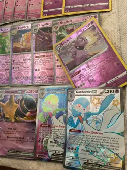 TCG Pokemon Card Lot 119 Psychic type w/holos, rares, full art, double rares etc - Image 3