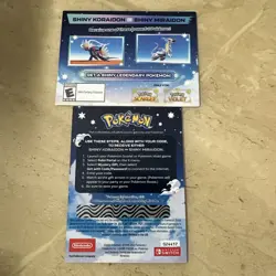 2x Shiny Koraidon & Miraidon Pokemon Scarlet Violet Code Card - Gamestop - Image 1