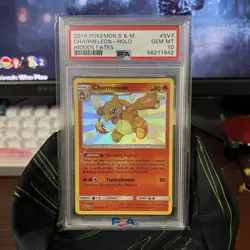 PSA 10 Shiny CHARMELEON SV7/SV94 Hidden Fates Shiny Holo GEM MINT Pokemon Card - Image 1