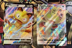 Pokemon TCG - Promo Set Meowth V SWSH004 & Meowth VMAX SWSH005 Promos - LP - Image 2