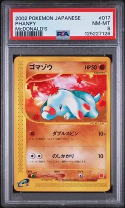 psa 8 2002 POKEMON JAPANESE MCDONALD'S #017 PHANPY - Image 1
