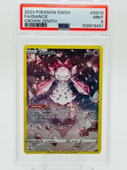 Diancie GG13/GG70 Crown Zenith FULL ART Galarian Gallery PSA 9 MINT Pokemon TCG - Image 1