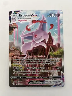 Pokemon TCG Espeon Vmax Fusion Strike 270/264 Holo Secret Rare MINT - Image 1