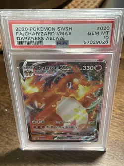 2020 POKEMON DARKNESS ABLAZE#020 CHARIZARD VMAX FA PSA 10 - Image 1