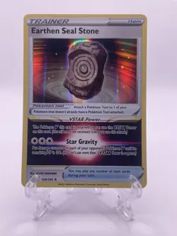 🔥Pokemon TCG-Earthen Seal Stone-154/195-Holo Rare-Silver Tempest-M/NM!Fresh!🔥 - Image 1