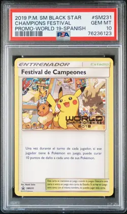 PSA 10 2019 Pokemon SM Black Star Prom #SM231 Champions Festival Promo World 19 - Image 1
