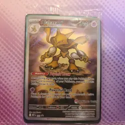 Pokemon Center Stamped Alakazam 009 Pokemon Mega Evolutions -ETB Promo Sealed - Image 1