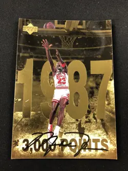 UPPER DECK MICHAEL JORDAN GOLD SERIES OVERSIZED CARD! 1987 - Image 1