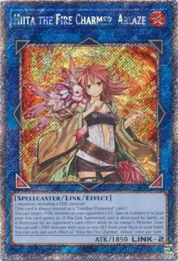 Yugioh! Hiita the Fire Charmer, Ablaze - RA04-EN074 - Platinum Secret Rare - 1st - Image 1