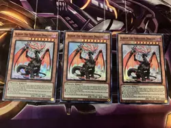 3X Yugioh! Albion the Shrouded Dragon - DAMA-EN008 - Super Rare - 1st Ed NM - Image 3