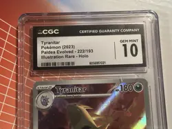 Pokemon Card Tyranitar 222/193 Paldea Evolved - 2023 CGC 10 GEM MINT - Image 2