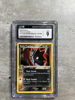 Pokemon Card Dark Pupitar CGC 9 Mint, EX Team Rocket Returns 41/109, 2004 (1) - Image 1