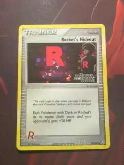 Rocket's Hideout 87/109 EX Team Rocket Returns Pokemon Card Reverse Holo Rare HP - Image 1