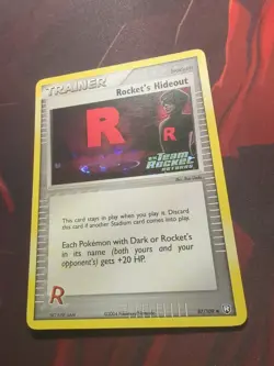 Rocket's Hideout 87/109 EX Team Rocket Returns Pokemon Card Reverse Holo Rare HP - Image 2