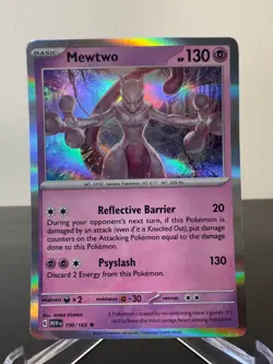 Mewtwo 150/165 Holo MEWen 151 English Pokemon Card - NM - Image 1