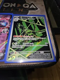 Pokemon Team Rockets Spidops 187/182 Destined Rivals Illustration Card - Image 3