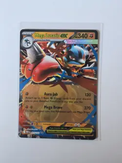 Mega Lucario EX 077/132 Mega Evolution Holo Rare Pokemon Card - Image 1