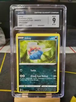 ERROR O/C MISCUT CGC 9 MINT INKAY 044/073 Champions Path Pokemon Card - Image 1
