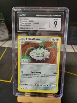 ERROR MISCUT O/C CGC 9 MINT Pokemon Vivid Voltage Ferrothorn Card 124/185 - Image 1