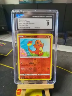 Charmander Reverse Holo 023/185 CGC 9 Mint - Vivid Voltage Pokemon Card - Image 1
