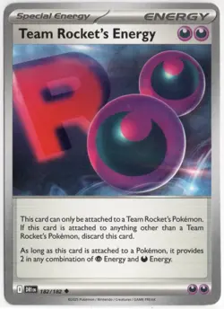Pokemon Team Rocket's Energy 182/182 Sv10: Destined Rivals Trading Card - Image 1