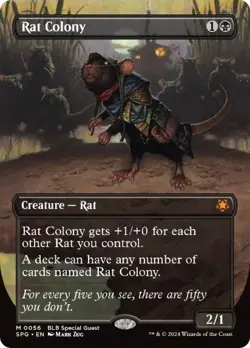 Rat Colony (Borderless) [Bloomburrow Special Guests] Magic MTG - Image 1