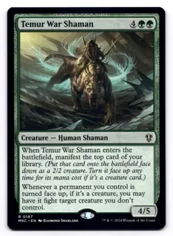 Temur War Shaman NM Commander: Murders at Karlov Manor 0187 MTG Regular - Image 1