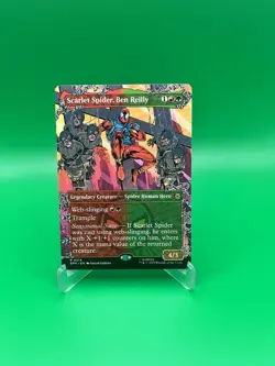 MTG Marvel Scarlet Spider Ben Reilly Rare #214 Foil Spider-Man Hero - Image 1