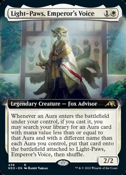 Light-Paws, Emperor's Voice (Extended Art) [Kamigawa: Neon Dynasty] Magic MTG - Image 1
