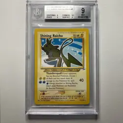 2002 POKEMON NEO DESTINY 111/105 SHINING RAICHU HOLO RARE MINT BGS 9 - Image 1