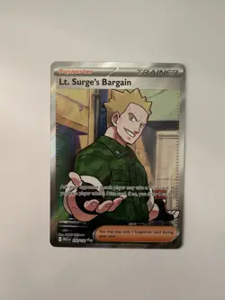 Lt. Surge's Bargain 170/132 Ultra Rare Full Art Pokemon Mega Evolution MINT - Image 1