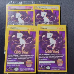 4x SEALED Black Star Promo WB Movie Pokemon Cards #2-5 PIKACHU, DRAGONITE MEWTWO - Image 1