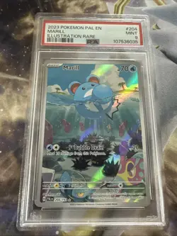 PSA 9 Pokemon TCG 2023 Paldea Evolved #204/193 Marill Illustration Rare Holo - Image 1