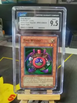 Time Wizard *CGC MINT+ 9.5 RP01-EN035 * Super Rare * Retro Pack * Yugioh - Image 1