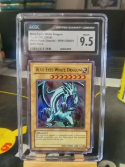 Blue-Eyes White Dragon *CGC MINT+ 9.5 RP01-EN001 * Ultra Rare * Yugioh - Image 1