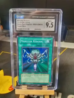 CGC 9.5 Yugioh Monster Reborn RP01-EN016 Super Rare 2024 Print - Image 1