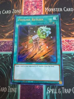 Yugioh Foolish Return MAMA-EN084 Ultra Rare 1st Edition Near Mint - Image 1