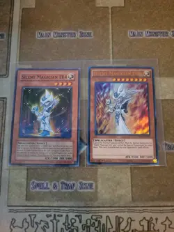 YUGIOH SILENT MAGICIAN LV8 YGLD 1ST ULTRA + SILENT MAGICIAN LV4 NTR SUPER VLP - Image 1