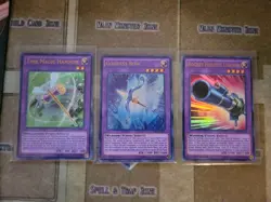 YUGIOH ROCKET HERMOS CANNON + TIME MAGIC HAMMER + GODDESS BOW DRL2 ULTRA 1ST NM - Image 1
