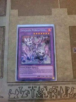 YUGIOH INVOKED PURGATRIO FUEN-EN030 SECRET 1ST ED NM - Image 1
