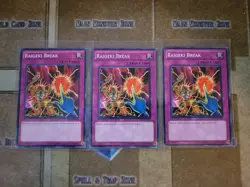 YUGIOH 3X RAIGEKI BREAK COMMON 1ST ED NM/VLP (5DS3,YS14,YS11) - Image 1