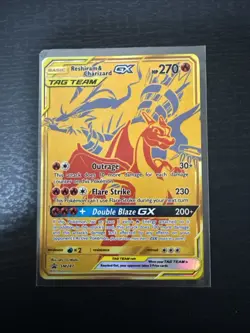 Pokemon TCG Reshiram and Charizard GX Tag Team Promo Card SM247 NM - Image 3